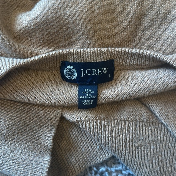 J.Crew Camel Tan V Neck Knit Pullover Sweater Classic Neutral Men’s Size Large - Picture 8 of 8